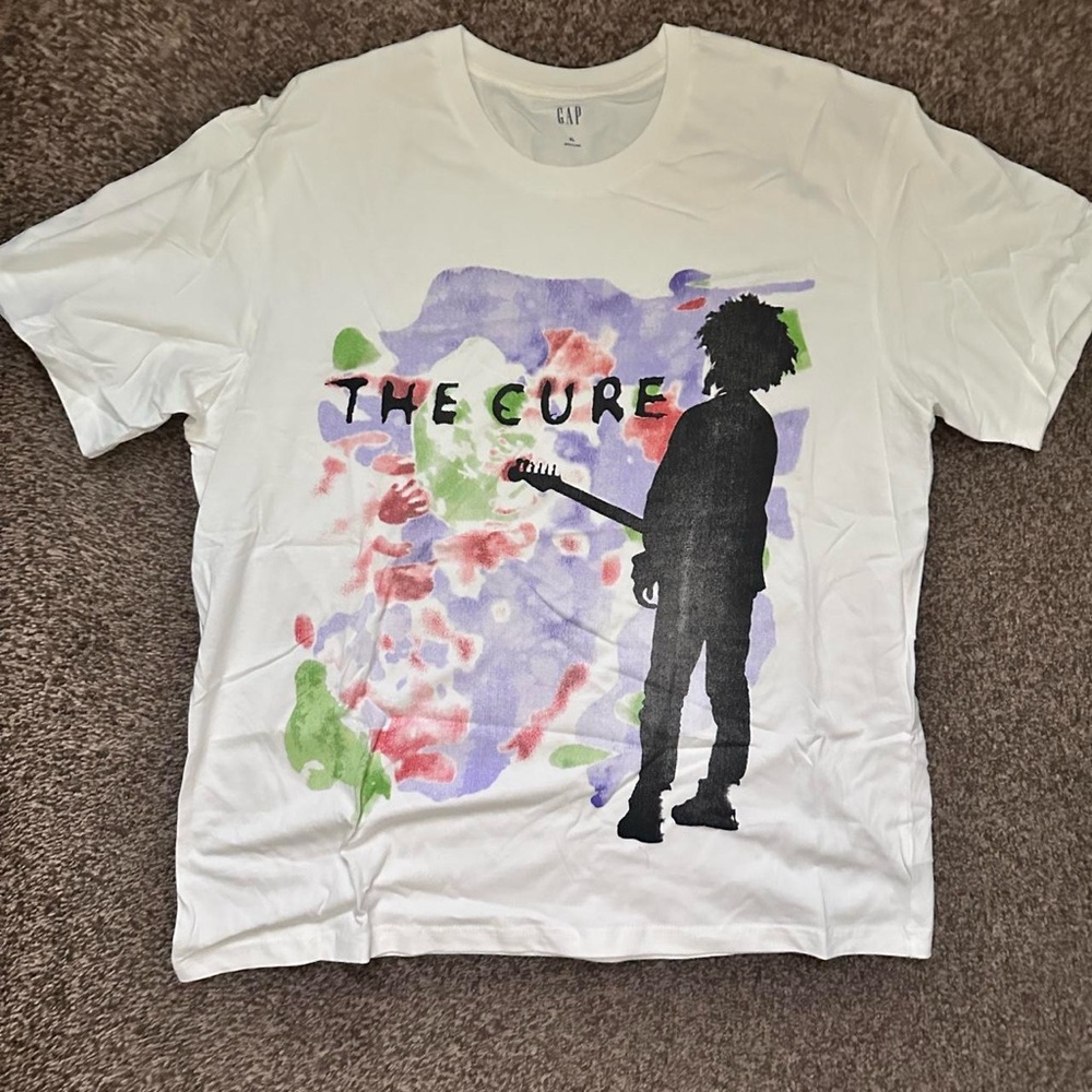 GAP White Graphic Tee with The Cure Design